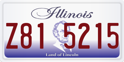 IL license plate Z815215