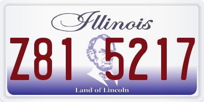 IL license plate Z815217
