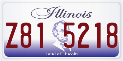 IL license plate Z815218