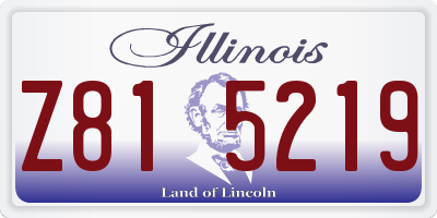 IL license plate Z815219
