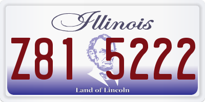 IL license plate Z815222