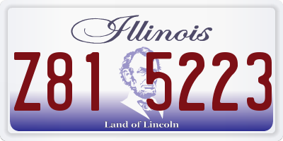 IL license plate Z815223