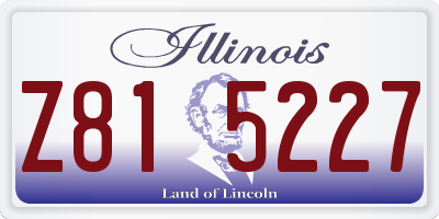 IL license plate Z815227