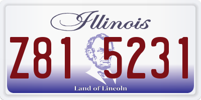 IL license plate Z815231
