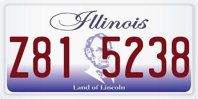 IL license plate Z815238