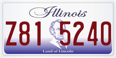 IL license plate Z815240