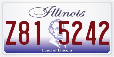 IL license plate Z815242