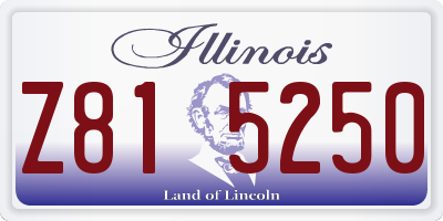 IL license plate Z815250