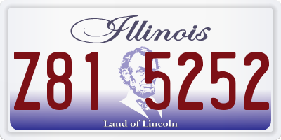 IL license plate Z815252