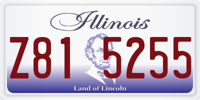 IL license plate Z815255