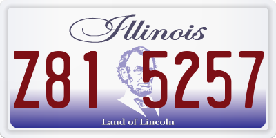 IL license plate Z815257