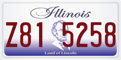 IL license plate Z815258