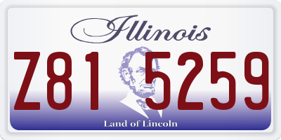 IL license plate Z815259