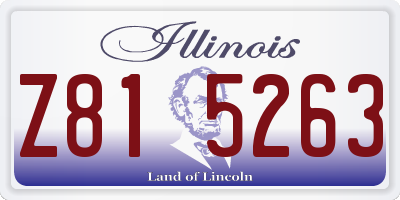 IL license plate Z815263
