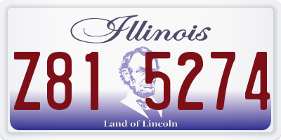 IL license plate Z815274