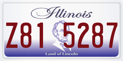 IL license plate Z815287
