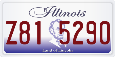 IL license plate Z815290