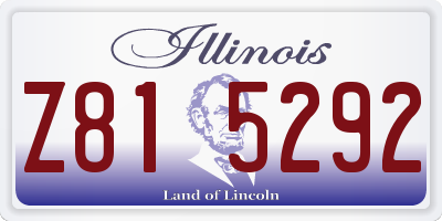 IL license plate Z815292