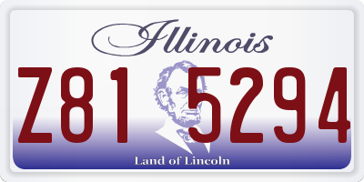 IL license plate Z815294