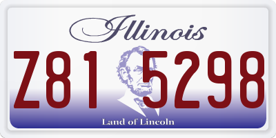 IL license plate Z815298