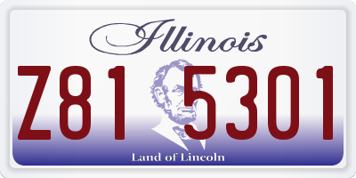 IL license plate Z815301