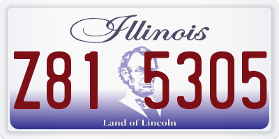 IL license plate Z815305