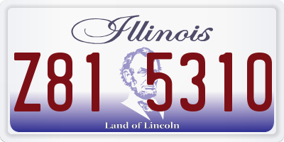 IL license plate Z815310