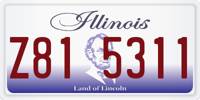 IL license plate Z815311