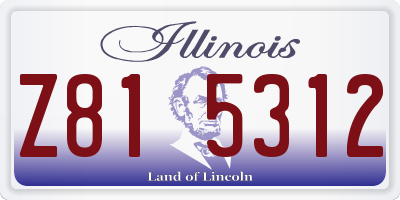 IL license plate Z815312