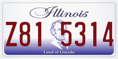IL license plate Z815314