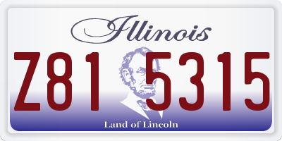 IL license plate Z815315