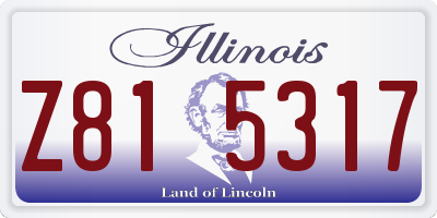IL license plate Z815317