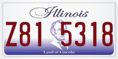 IL license plate Z815318
