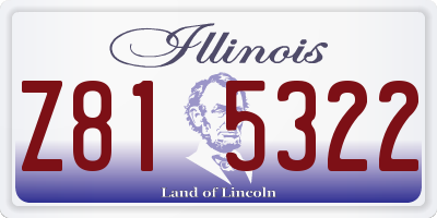 IL license plate Z815322