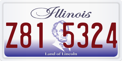 IL license plate Z815324