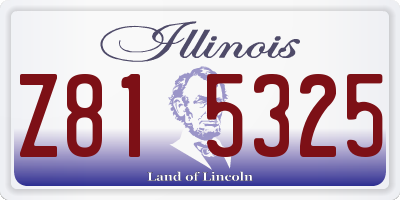 IL license plate Z815325
