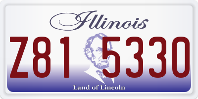 IL license plate Z815330