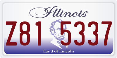 IL license plate Z815337