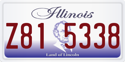 IL license plate Z815338
