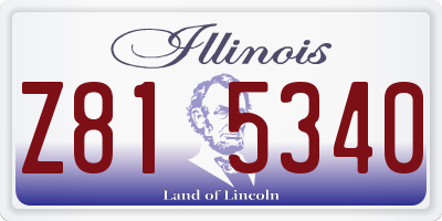IL license plate Z815340