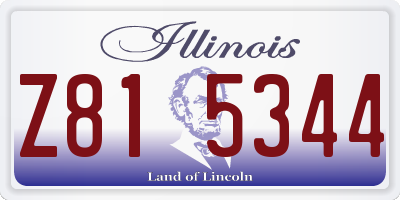 IL license plate Z815344