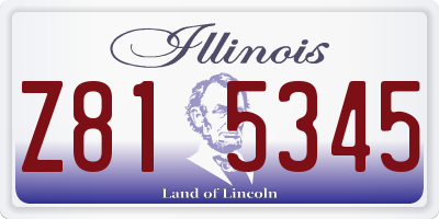 IL license plate Z815345