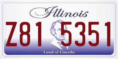 IL license plate Z815351