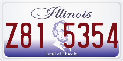 IL license plate Z815354