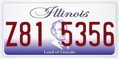IL license plate Z815356