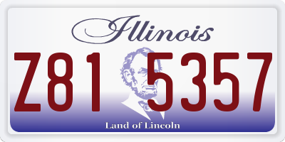 IL license plate Z815357