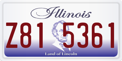 IL license plate Z815361