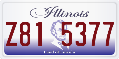 IL license plate Z815377