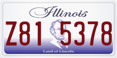 IL license plate Z815378