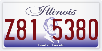 IL license plate Z815380